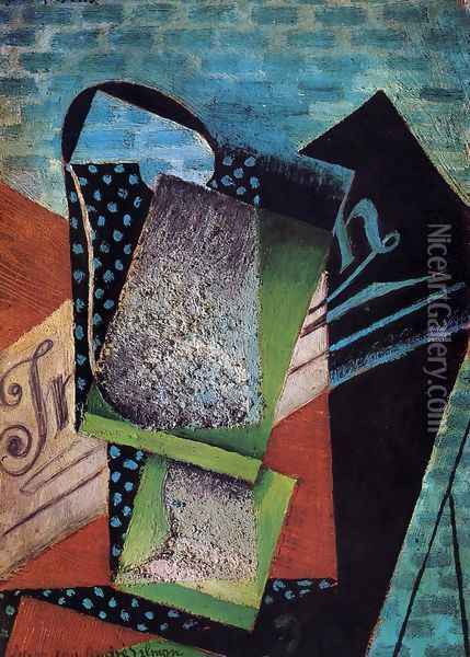 Still Life (dedicated to Andre Salmon) Oil Painting - Juan Gris