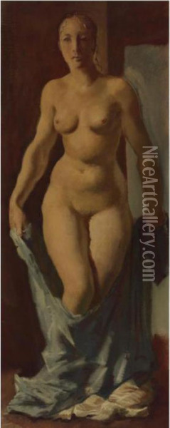 Standing Nude Oil Painting - Alexander Evgenievich Yakovlev