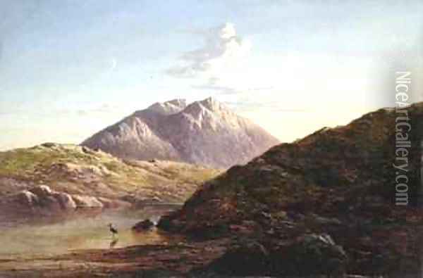 Glamis from Loch Sligachan Oil Painting - Arthur Gilbert