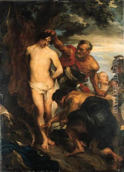 Saint Sebastian Prepared For Martyrdom Oil Painting - Sir Anthony Van Dyck