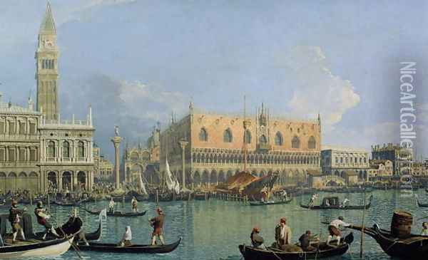 Ducal Palace, Venice, c.1755 Oil Painting - (Giovanni Antonio Canal) Canaletto