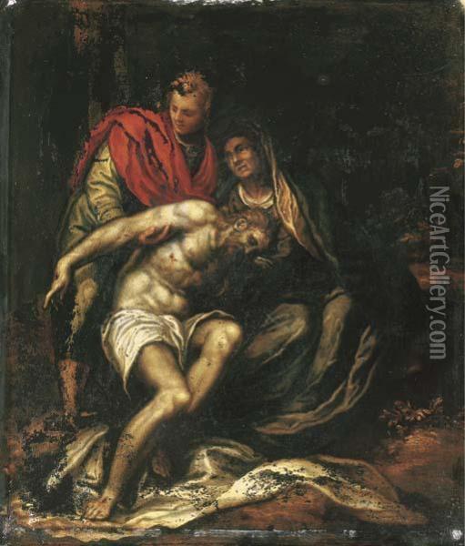 The Lamentation Oil Painting - Orazio Farinati