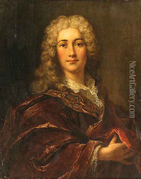 Portrait of a Gentleman Oil Painting - School Of Nicolas De Largillire