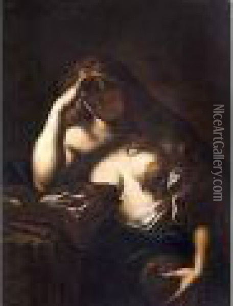 Die Heilige Magdalena Oil Painting - Luca Giordano