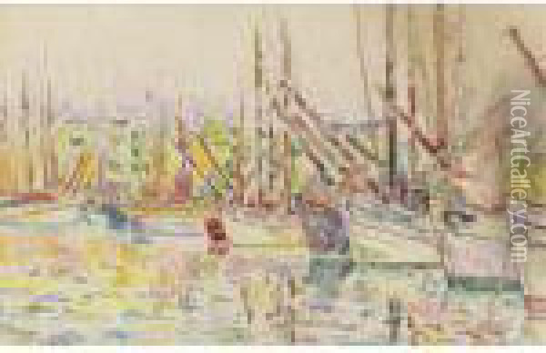 Bateaux, Groix Oil Painting - Paul Signac