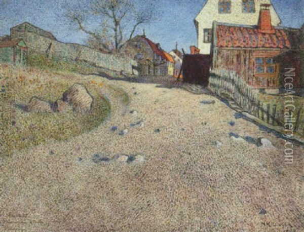 Qvarteret Skinnarviken, Yttersta Ringvagen Oil Painting - Nils Kreuger