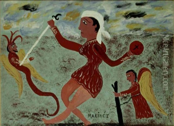 Marinete Pie Che Che Oil Painting - Hector Hyppolite