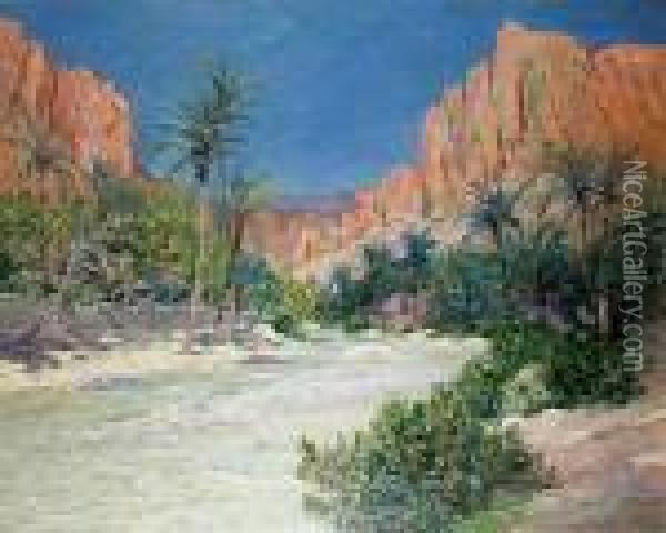Morning In The Oasis Of Alkantra Oil Painting - Maxime Maufra