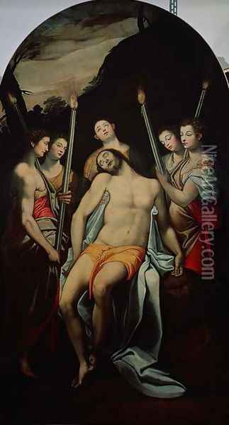 Pieta, 1564-65 Oil Painting - Federico Zuccaro