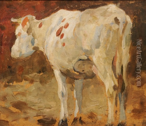 Standing Cow Oil Painting - Thomas Herbst