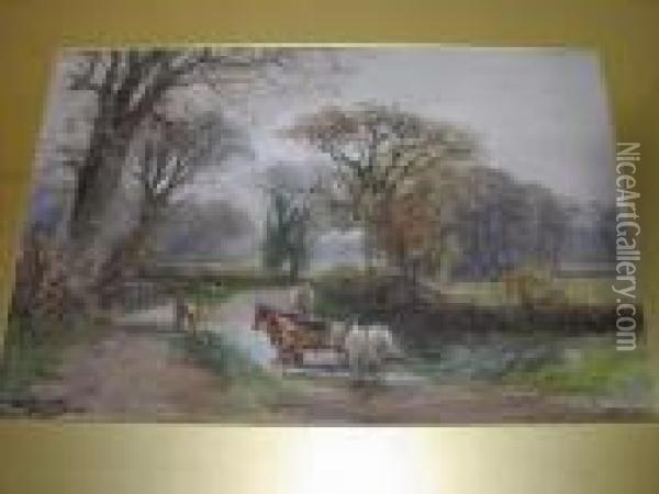 Rural Scene Oil Painting - Henry Charles Fox