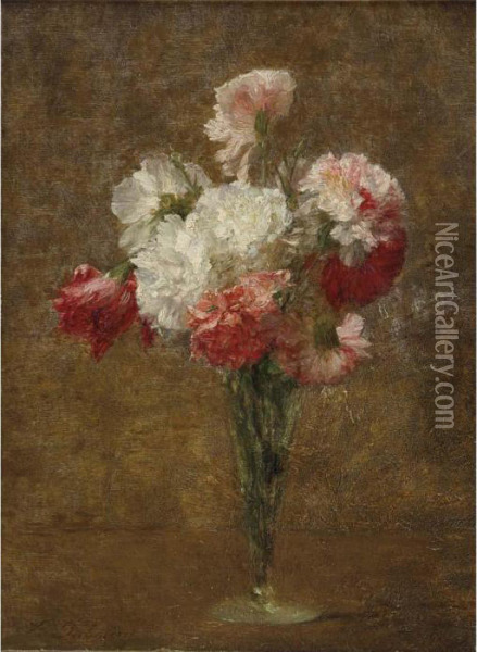 Vase Des Fleurs Oil Painting - Victoria Dubourg Fantin-Latour