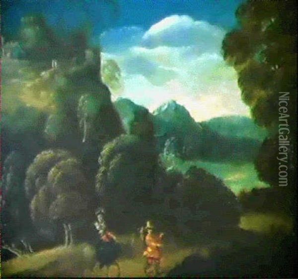 Die Flucht Nach Agypten Oil Painting - Johann (Hans) Konig