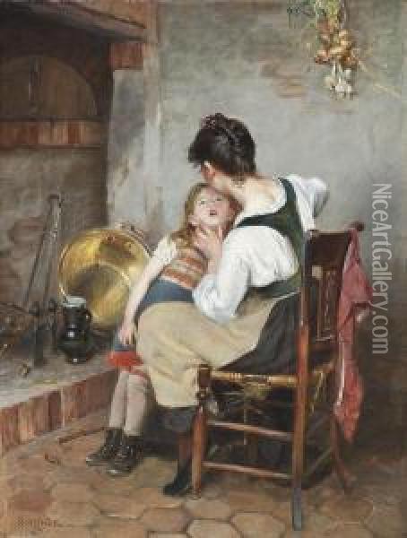 Motherly Love Oil Painting - Paul Seignac