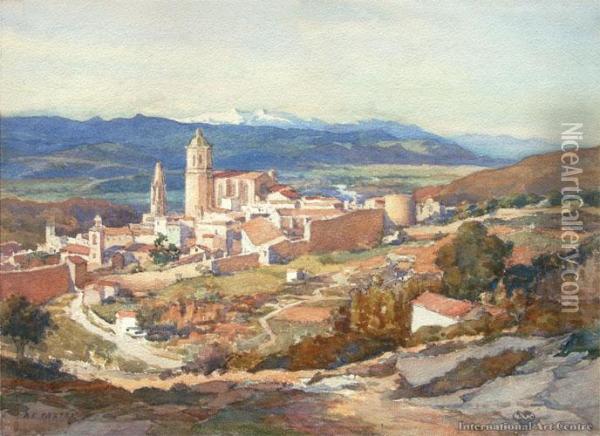 Gerona, Spain Oil Painting - Alfred Ernest Baxter