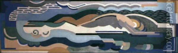 The Sea Oil Painting - Mainie Harriet Jellett