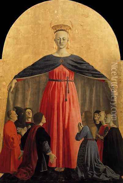 Polyptych of the Misericordia (detail-1) 1460-62 Oil Painting - Piero della Francesca