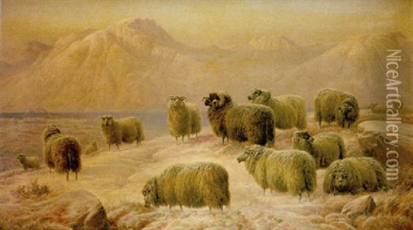 Invierno En Los Highlands Oil Painting - Charles Jones