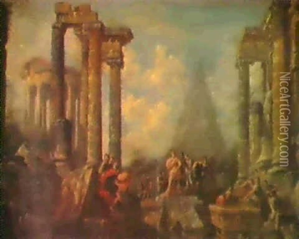 Alexander Der Grobe Labt Das Grab Des Achilles Offnen Oil Painting - Giovanni Paolo Panini