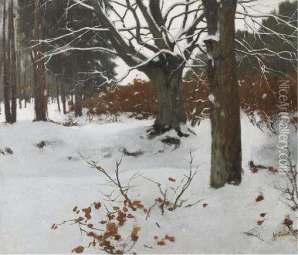 Bos In De Sneeuw Oil Painting - Willem Witsen