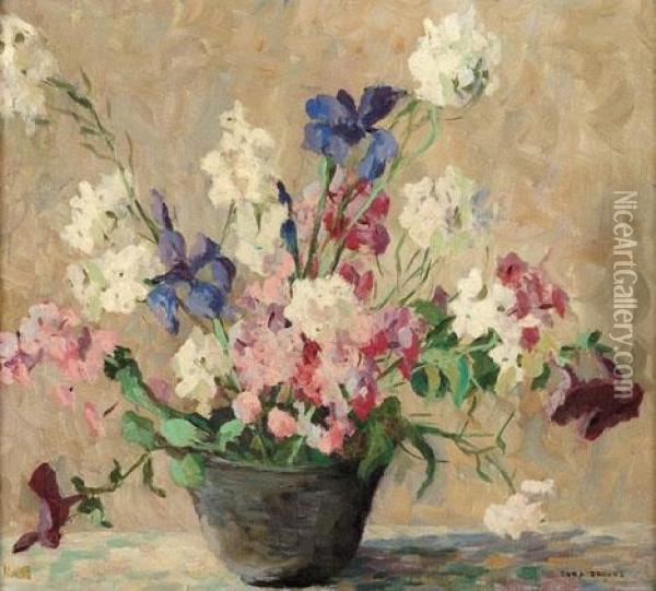 A Bowl Of Posies Oil Painting - Cora Smalley Brooks