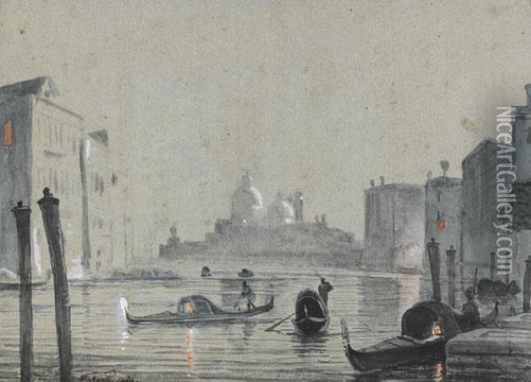 Ansicht Von Venedig Oil Painting - Friedrich Nerly