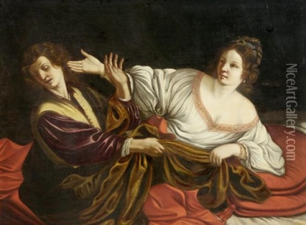 Joseph Und Die Frau Von Putiphar Oil Painting - Benedetto Gennari the Younger
