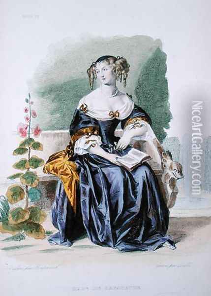 Portrait of Madame de Lafayette Oil Painting - Friedrich Bouterwek