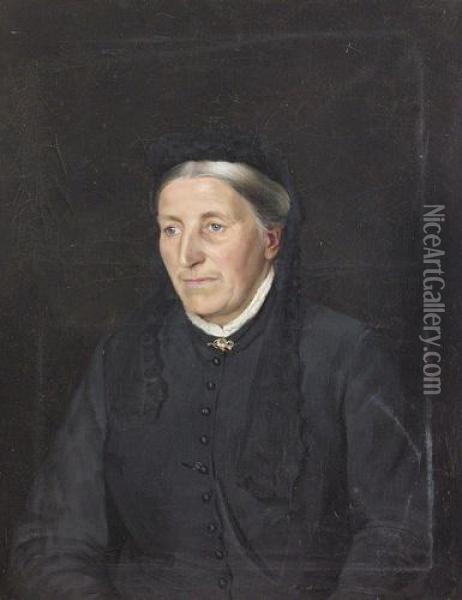 Portrat Von Antoinette Gruffel-mignot. Oil Painting - Felix Edouard Vallotton