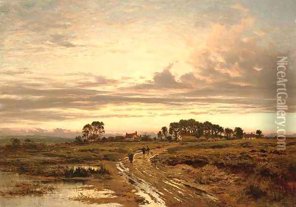Stonehill Common, Worcestershire Oil Painting - Benjamin Williams Leader