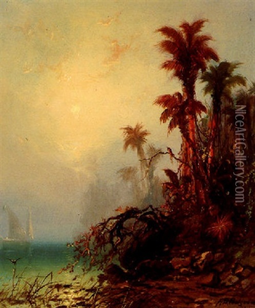 In The Tropics Oil Painting - Franklin Dullin Briscoe