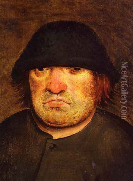 Peasant's Head Oil Painting - Pieter the Elder Bruegel