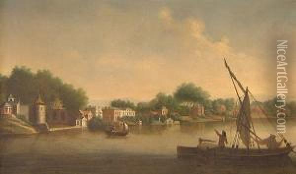 Twickenham From The River Oil Painting - William Marlow