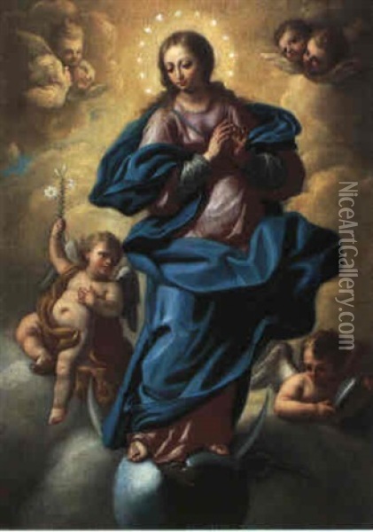 Maria Immaculata Oil Painting - Francesco de Mura