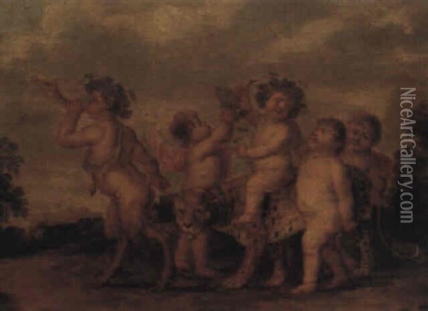 The Triumph Of Bacchus Oil Painting - Balthasar Beschey