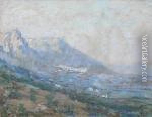 View From Vence, South Of France Oil Painting - Terrick John Williams
