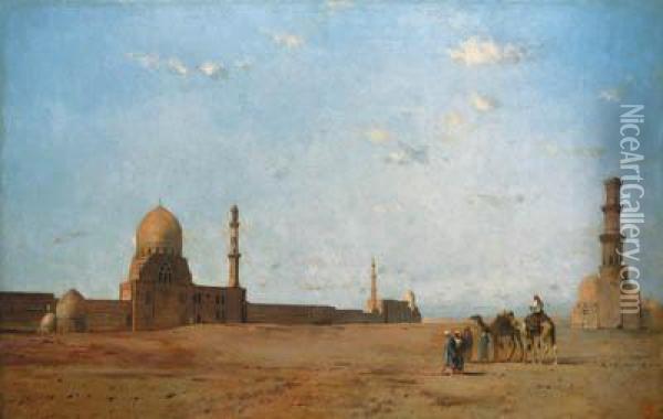 Les Tombeaux Des Califes Au Caire Oil Painting - Eugene Fromentin