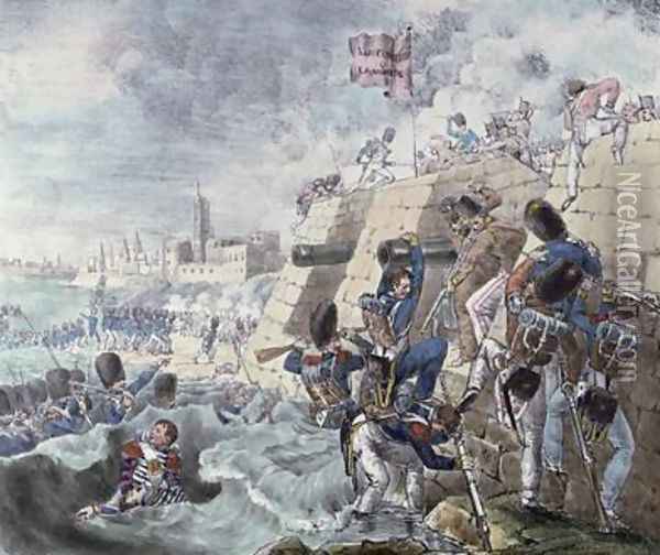The Capture of the Fort of Trocadero Oil Painting - Charles Lasteyrie du Saillant