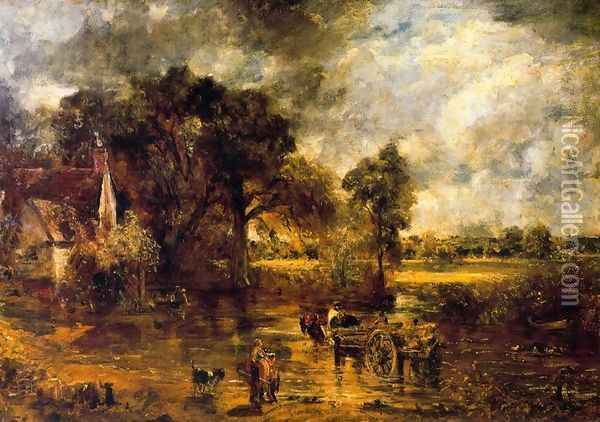 The Heuwagen, Study Oil Painting - John Constable