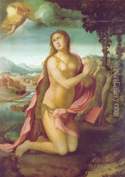 Maria Magdalena In Der Wuste La Maddalena Oil Painting - Marco Bigio