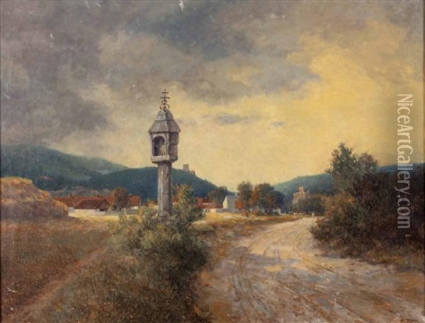 Landschaft Mit Marterl Oil Painting - Maximilian Eugen Roth