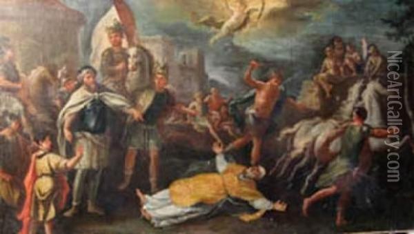 Martyrdiom Of A Saint Oil Painting - Francesco de Mura