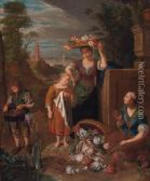 An Allegory Of The Month Of August Oil Painting - Pieter Snyers