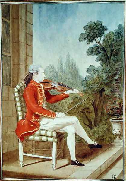Chevalier du Dreneuc, 1765 Oil Painting - Louis Carrogis Carmontelle