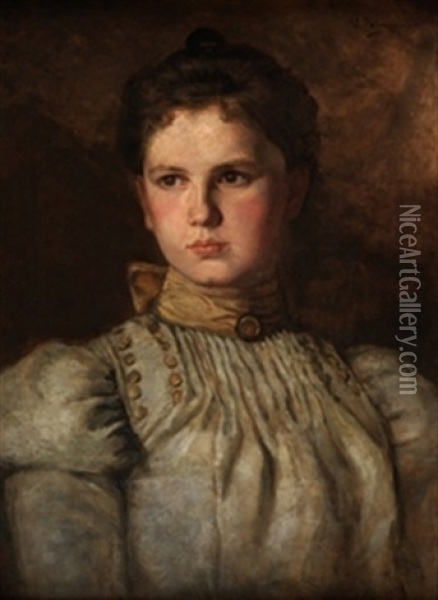 Retrato De Dama Oil Painting - Vicente Palmaroli y Gonzales