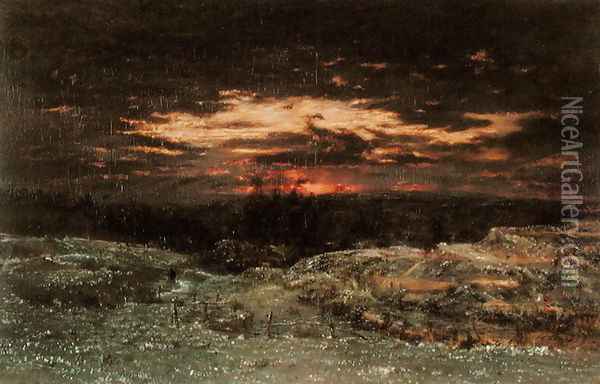 Effet de Givre, 1845 Oil Painting - Theodore Rousseau