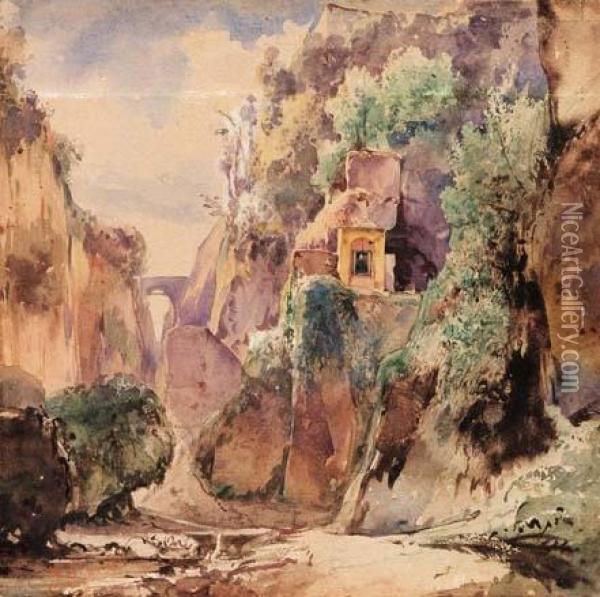 Cava De' Tirreni Oil Painting - Giacinto Gigante