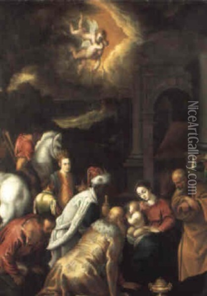 The Adoration Of The Magi Oil Painting - Pedro Orrente