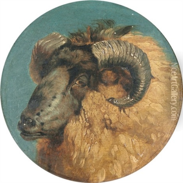 The Abbotsford Ram Oil Painting - Sir Edwin Henry Landseer