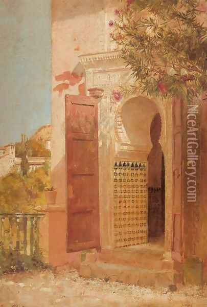 Moorish Doorway Oil Painting - Tom Roberts